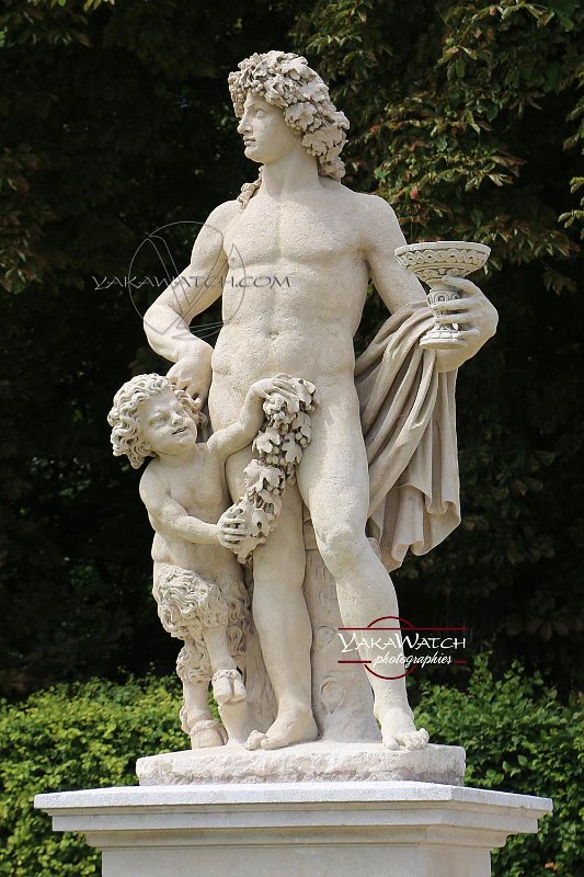 Restored statue in the garden of Vaux-le-Vicomte